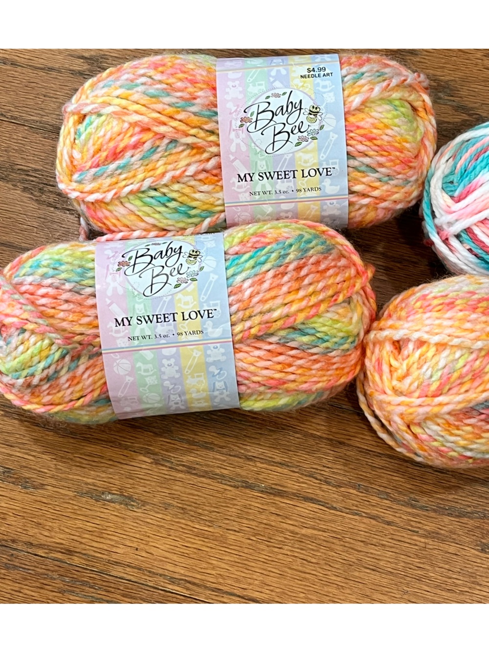Baby bee my sweet love lots of dots Skeins set of 4 - Picture 3 of 5